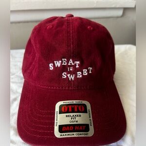 Red 'Sweat is Sweet' Dad Hat